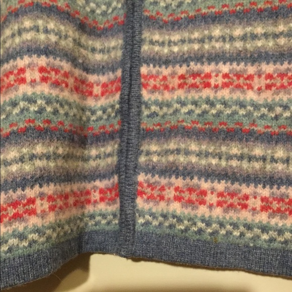 EUC VTG Talbots Fair Isle Wool Zip Cardigan - Picture 5 of 9